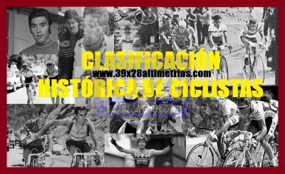 Clasificación Histórica de Ciclistas (masculina), actualizada y renovada